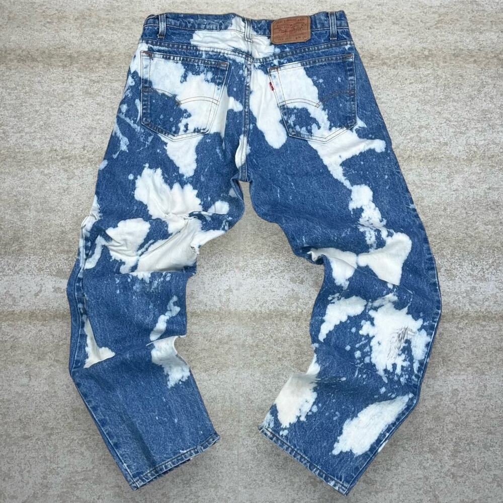 True Vintage 70s Levis Jeans 506 36x32 Straight Fit Acid Wash Made in USA Denim